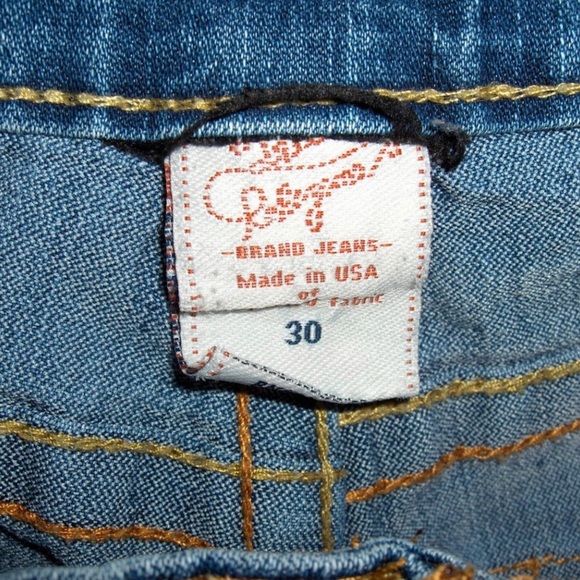 True religion billy super t 30, measure 32-34"w 32"| 8 1/2" rise, 7 1/2" a-1 - Picture 5 of 8